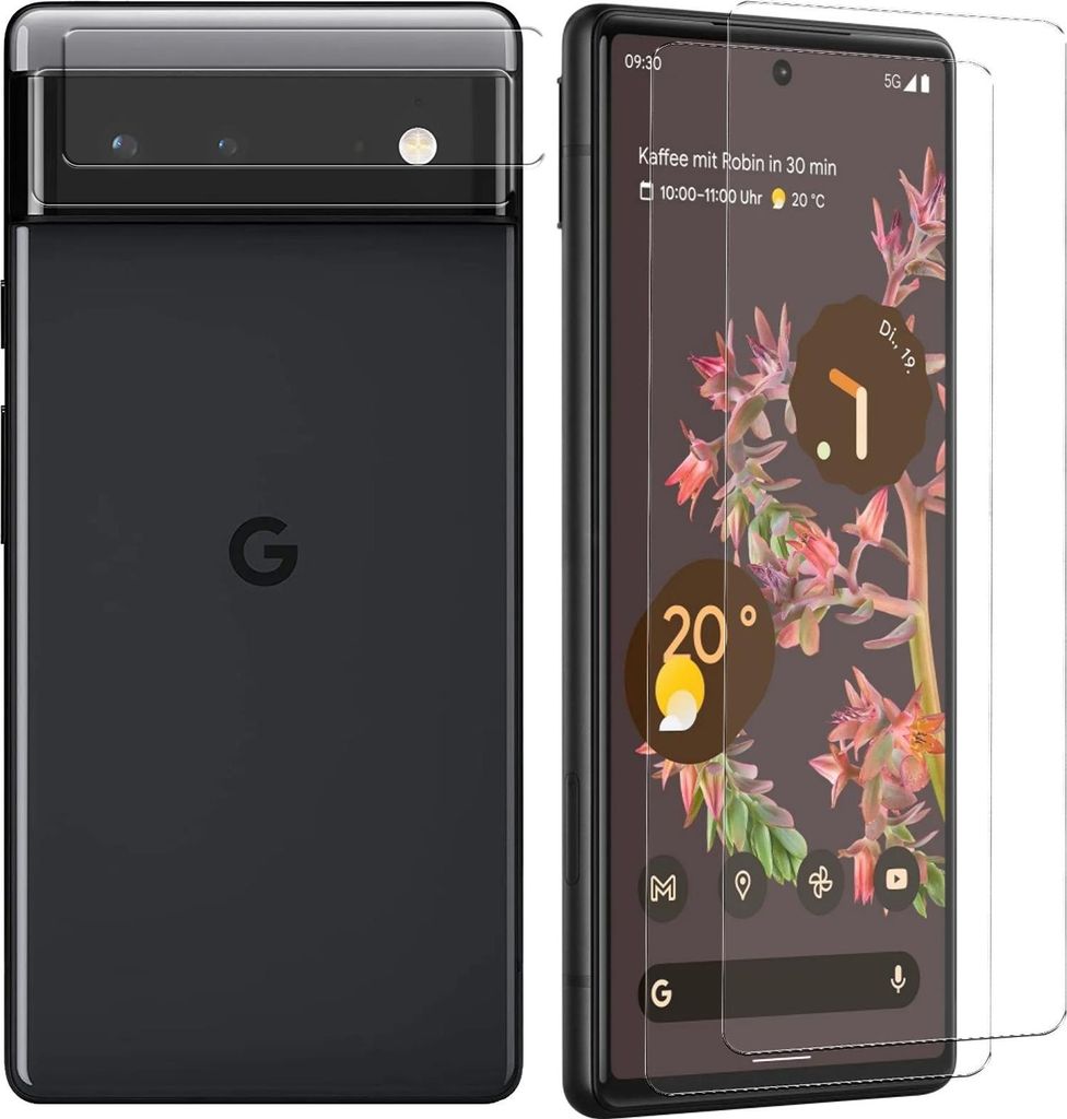 Panzerglas für Google Pixel 6 Pro Schutzfolie 2x Kamera Schutzglas Folie 2x Panzerfolie