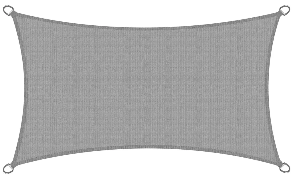 Voile d'ombrage grise 2x4 m contre la chaleur et les rayons UV