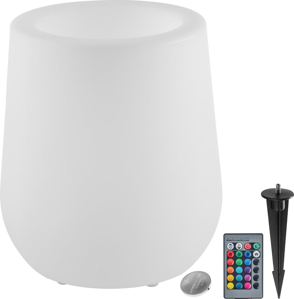 tectake® LED-Blumentopf Luminous Courve Pot als Blumentopf Produktbild 