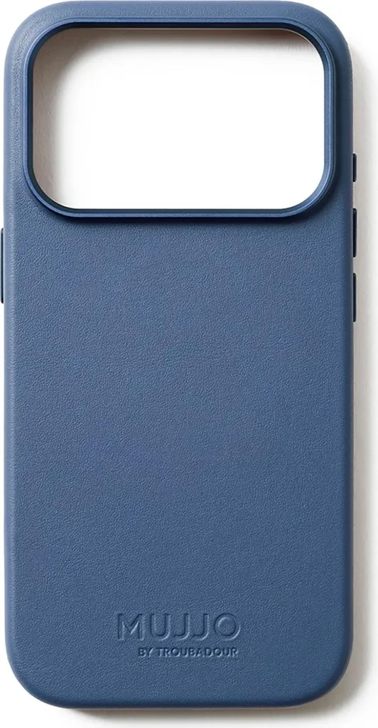 Custodia iPhone 17 Pro Mujjo in Pelle MagSafe Blu | Protezione Premium