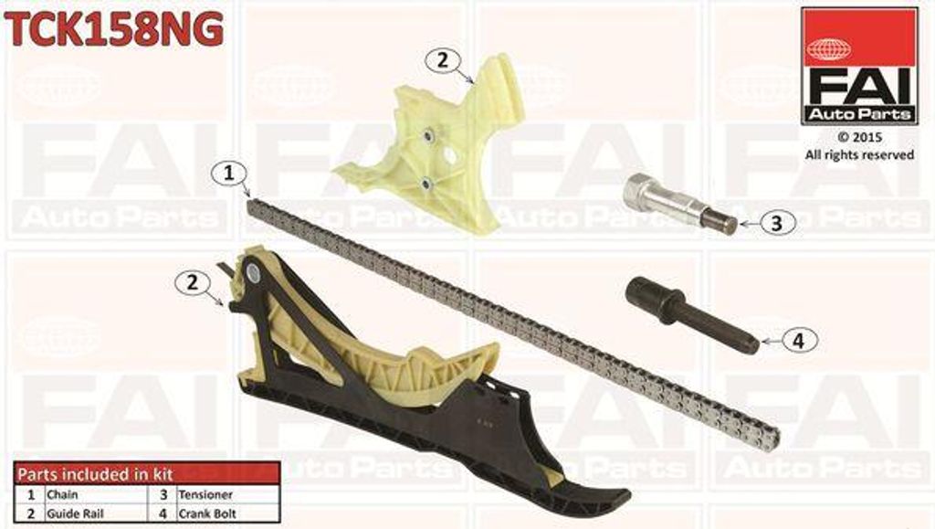 FAI AutoParts TCK158NG Steuerkettensatz OE 11317516074 kompatibel mit 1er E81, 1er E87, 1er F20, 1er F21, 1er E88, 1er E82, 2er F23, 2er F22, 3er E...