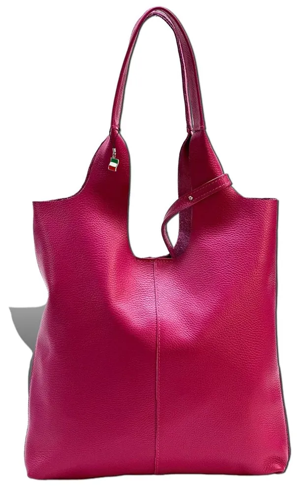 Sac cabas en cuir Florence fuchsia pour femme D2OTF166P4 chic