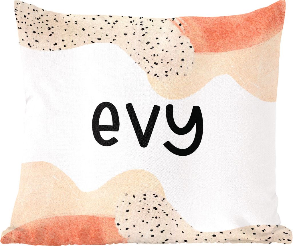 MuchoWow Zierkissen Sofakissen Wohnzimmer Dekokissen 60x60 cm Evy - Pastell - Mädchen - Sitzfläche - Foto Polster
