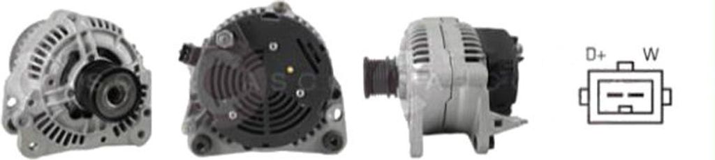 CASCO CAL10204AS Lichtmaschine Generator LiMa 70A 12V für VW Caddy II Kastenwagen (9K9A) Polo Classic (6V2) Polo Variant (6V5) Caddy II Kombi (9K9B)