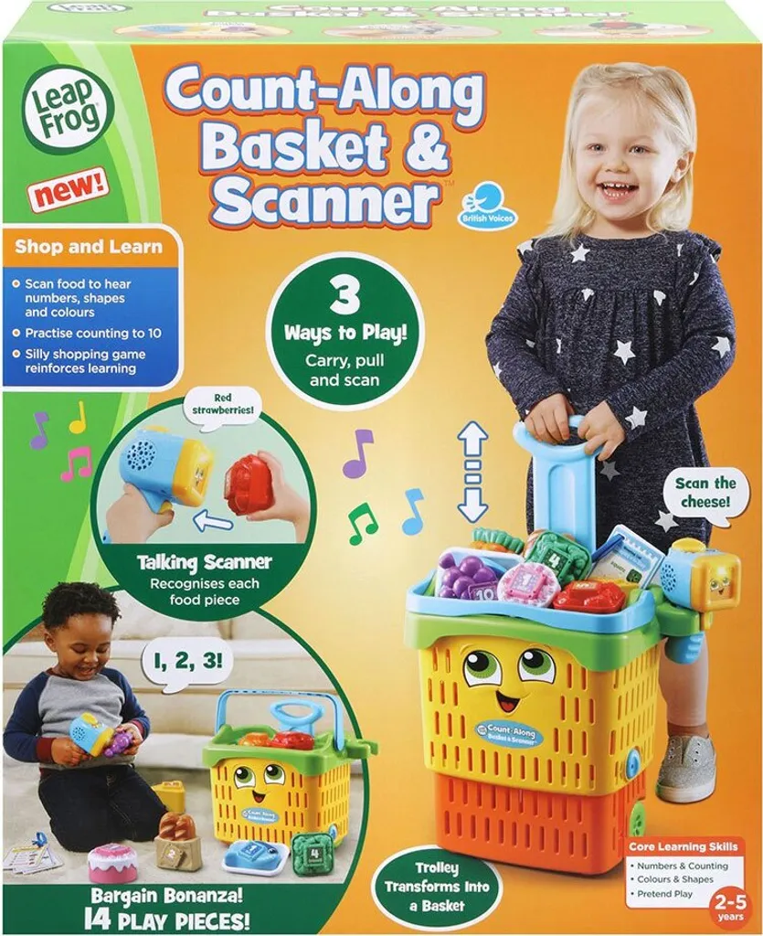 Chariot de Courses Jouet avec Scanner Parlant VTech Jeu d'Imitation