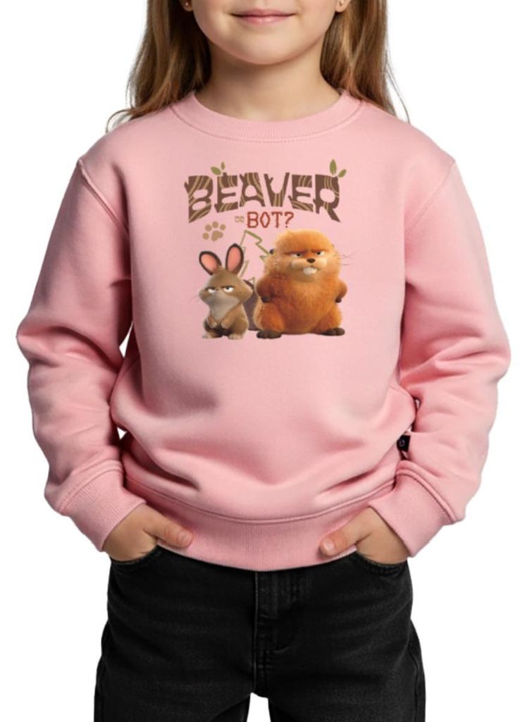 Spreadshirt Hoppers Beaver Or Bot Kinder Premium Pullover, 134/140 (8 Jahre), Rosa