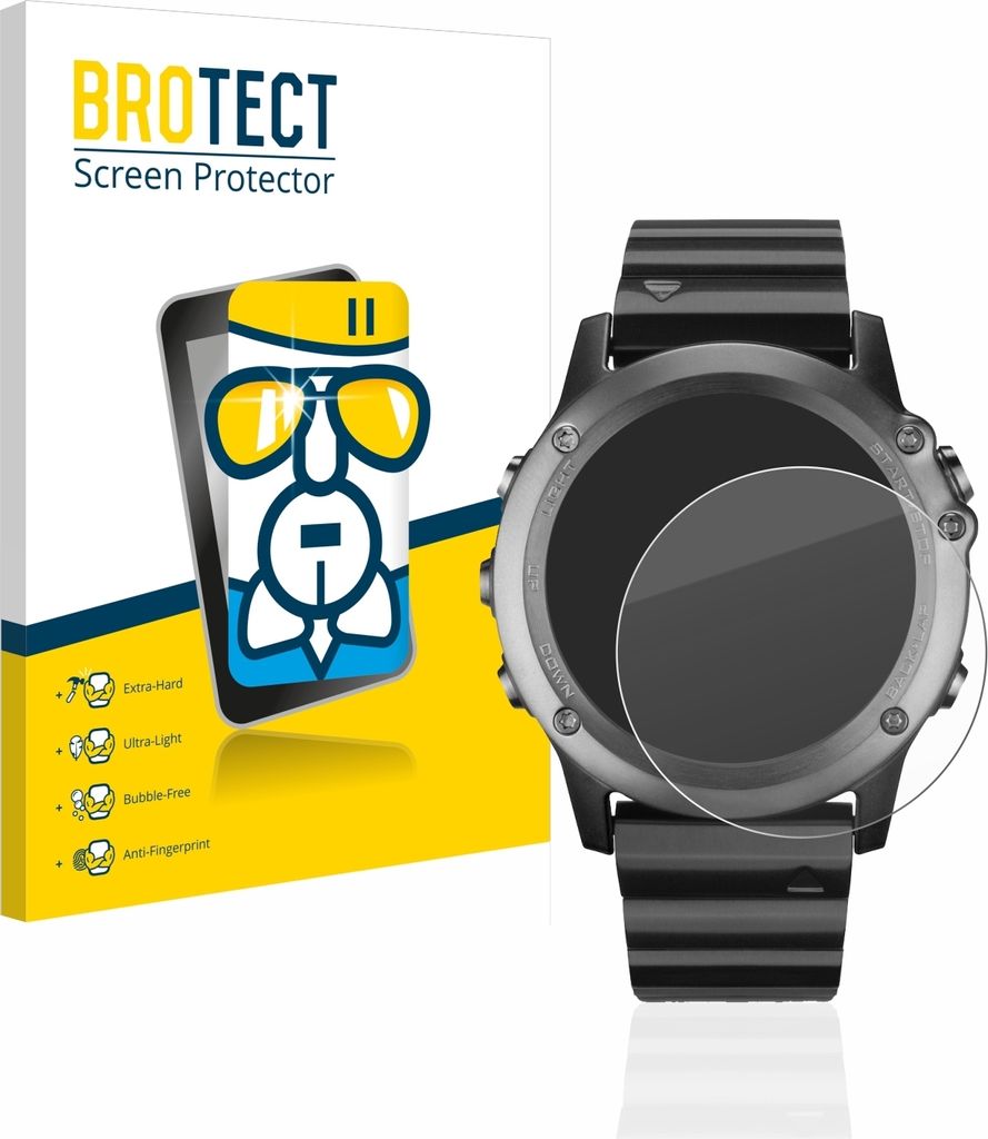 BROTECT Schutzglas für Garmin fenix 3 / 3 HR Schutzfolie Panzer Folie Glas Display Schutz klar
