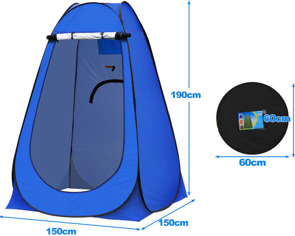 CLIPOP Pop up Duschzelt, Campingzelt, mit Tragetasche für Produktbild 2