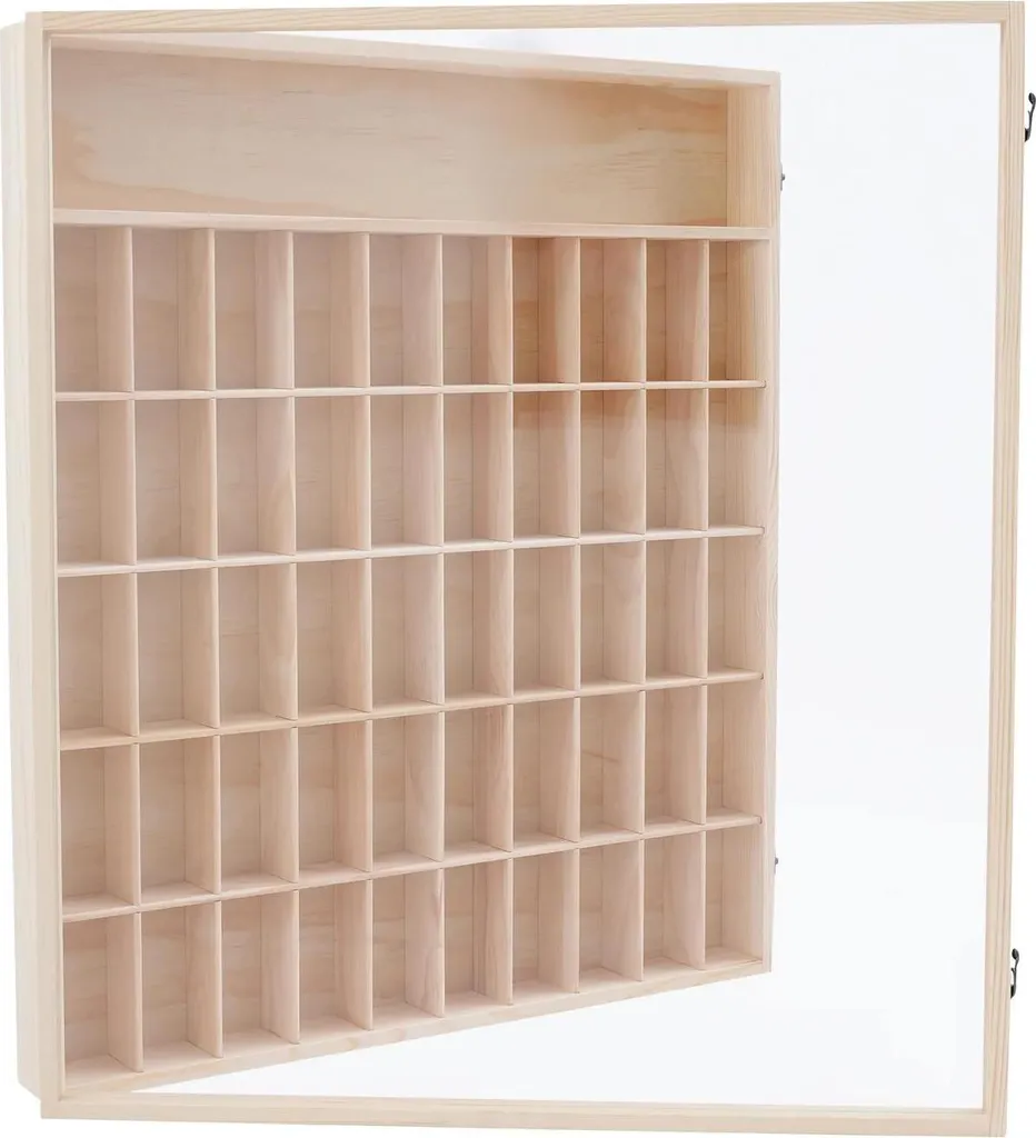 Vitrine en acrylique murale à 6 niveaux pour figurines et modèles - Kaki