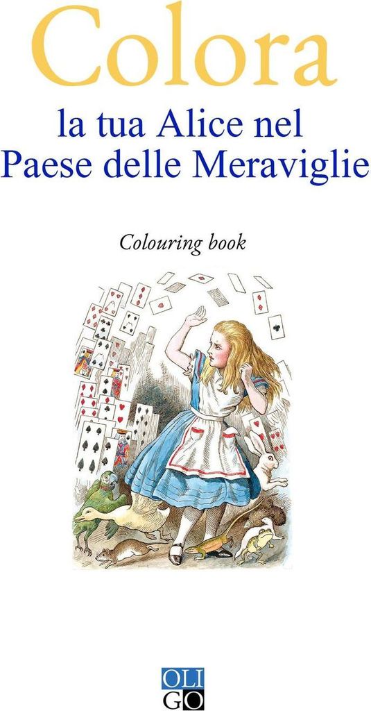 Colora la tua Alice nel Paese delle Meraviglie. Colouring bo
