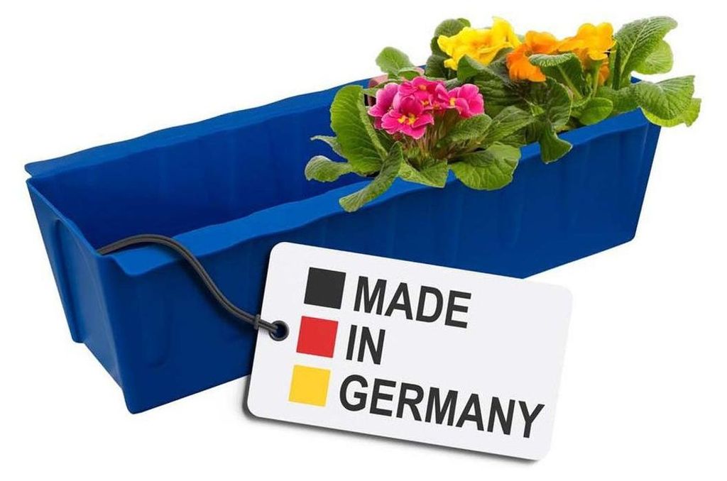 BURI Bac à fleurs pour palettes Euro | 37,3cm bleu | Bac à Image du produit 