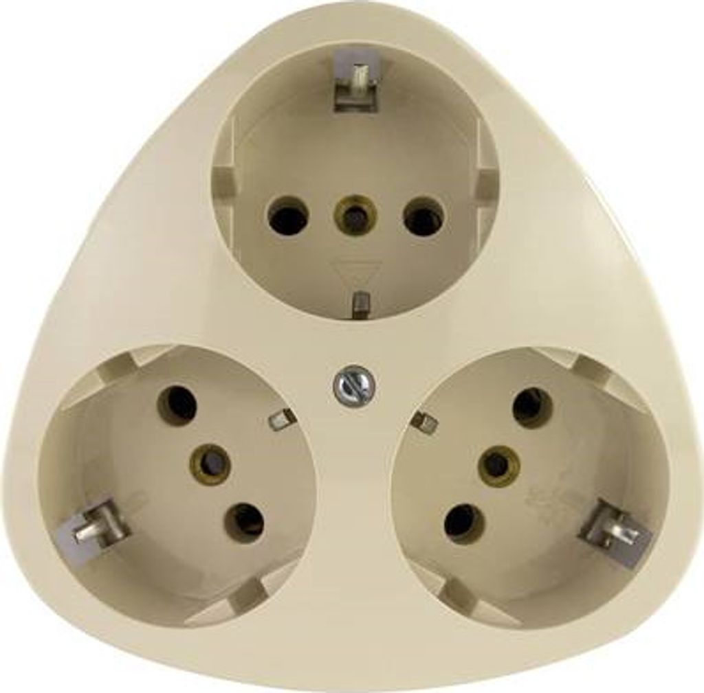 REV 0510080777 Prise apparente triple IP20 Blanc Image du produit 