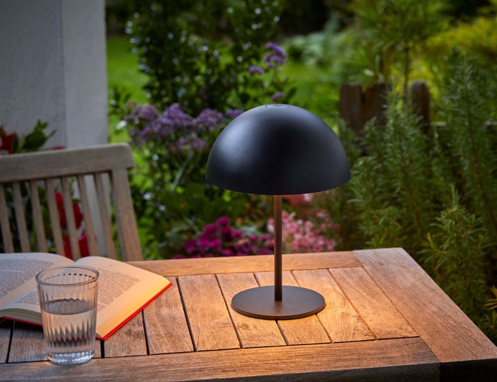 LED Tischlampe Akku USB-C Touchschalter Indoor Outdoor 28cm Produktbild 