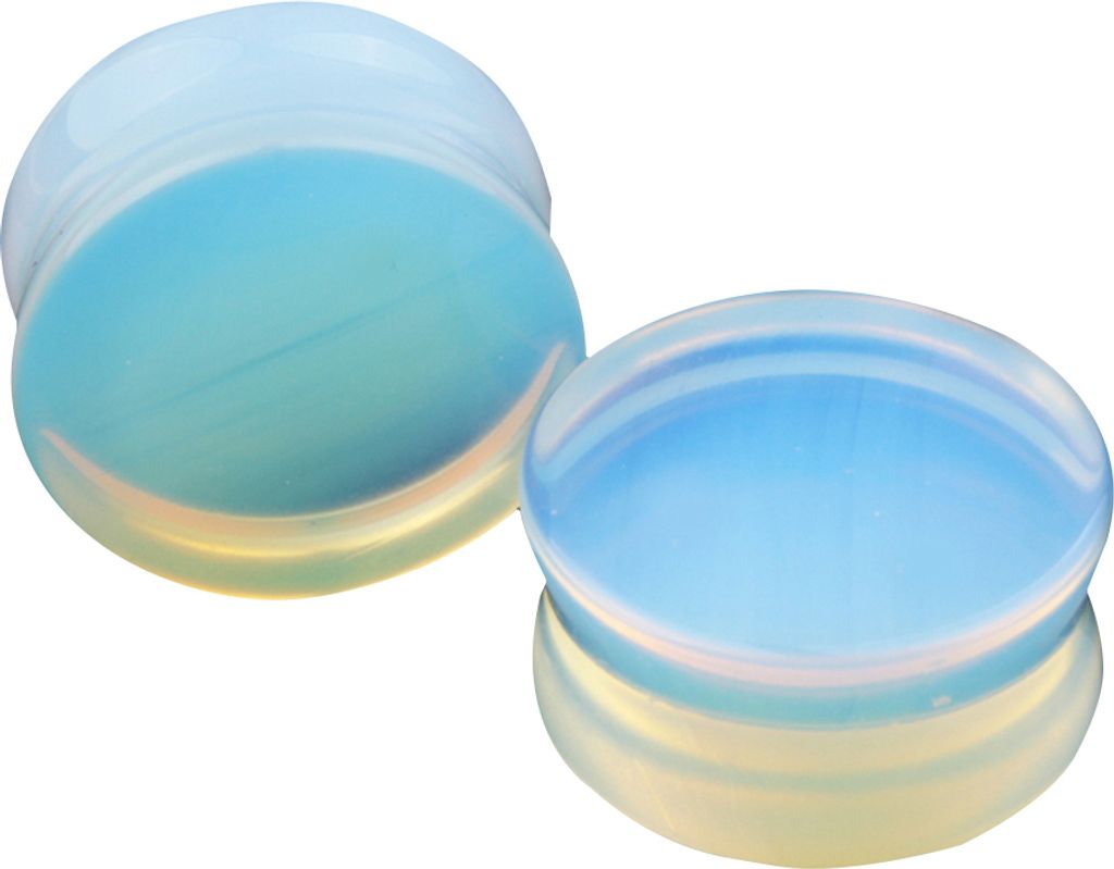 1 Stück Uni Faux Opal Ohr Plug Double Flare Gauge Expander Body Piercing Schmuck-6mm