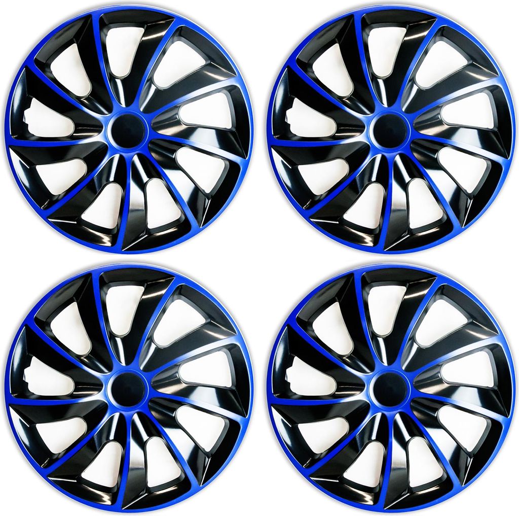 Kołpaki Quad Bicolor Blue Black 14 cali uniwersalne