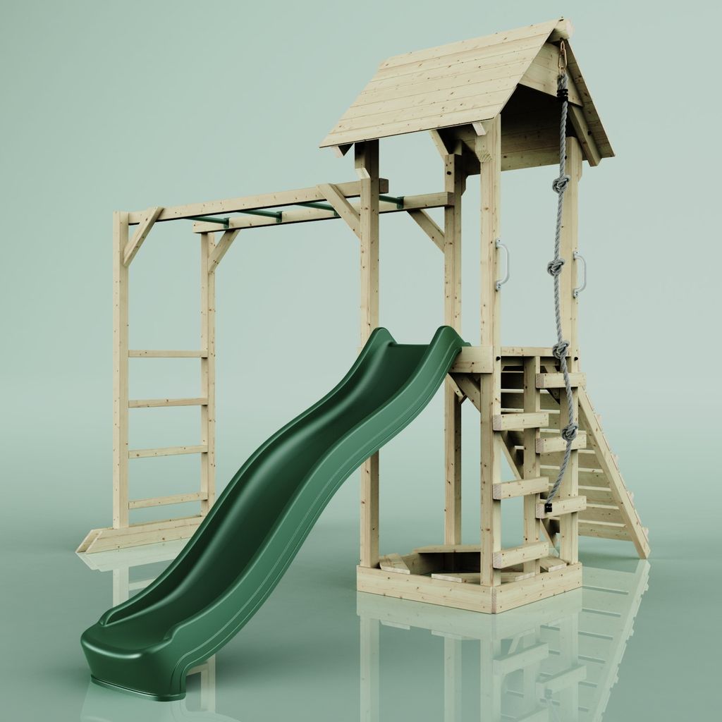 OutdoorToys Spielturm Lund aus Holz in Grün