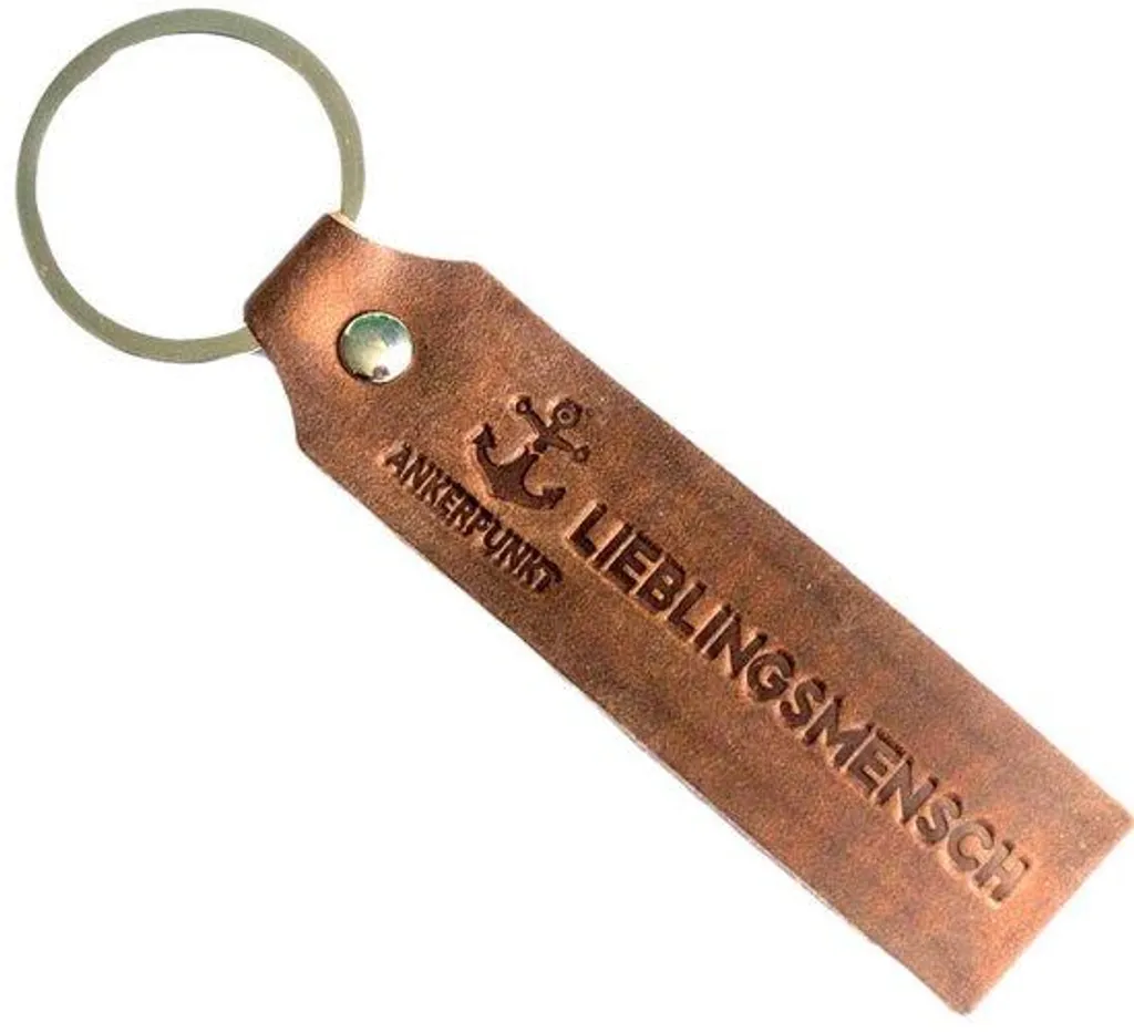 Lanière en cuir marron robuste avec mousquetons en acier brossé