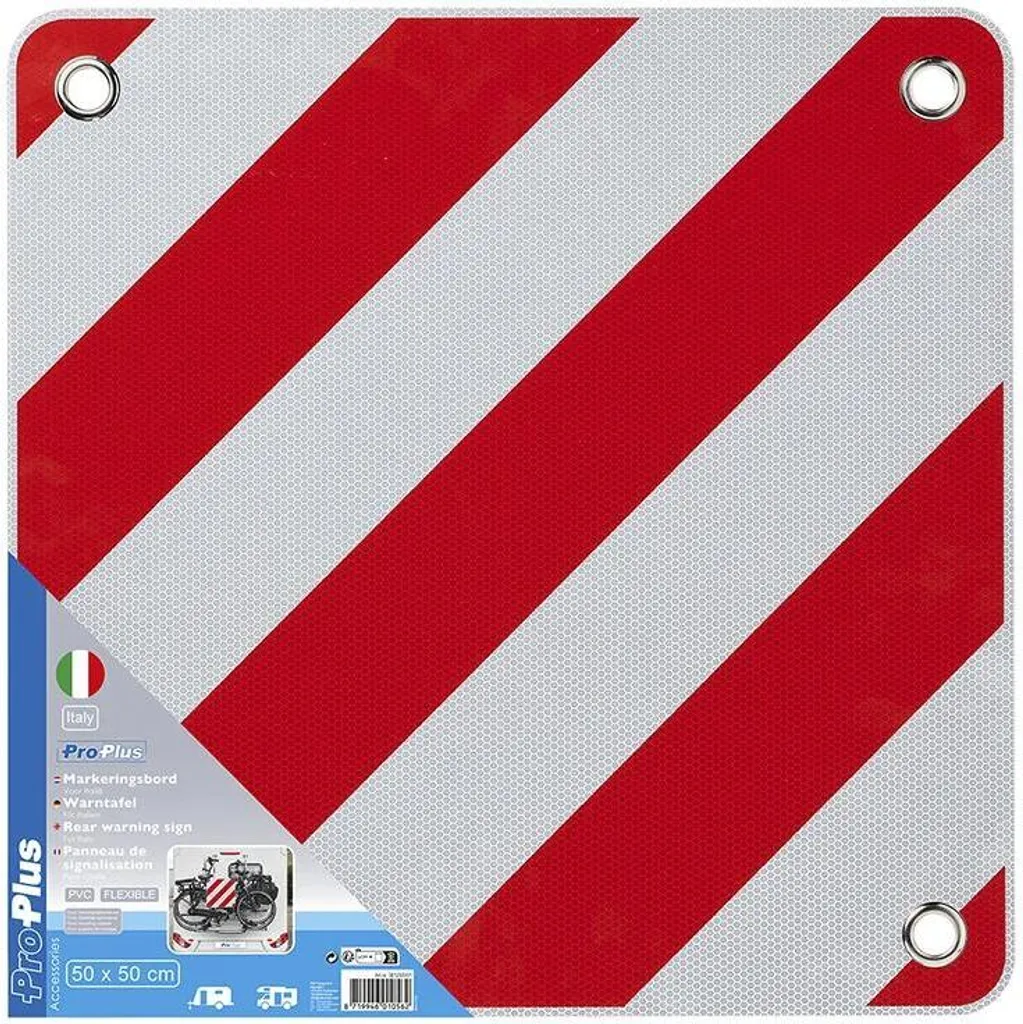 Panneau de signalisation 50x50 cm flexible avec œillets pour l'Italie en PVC - 6