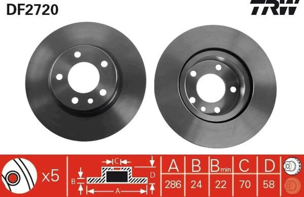 Disque de frein TRW DF2720 : stoppez les vibrations sur Astra et Omega