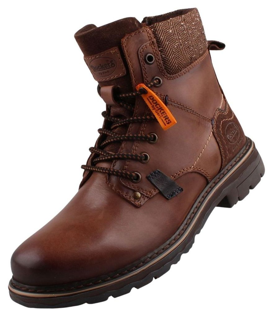 Dockers by Gerli Herren Leder Stiefel Braun (Schoko) Image du produit 