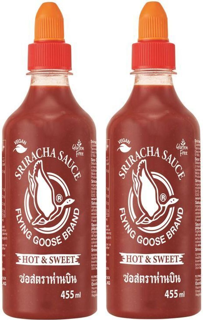2er Pack - FLYING GOOSE Hot & Sweet Chilli Sauce (2x 455ml) Produktbild 