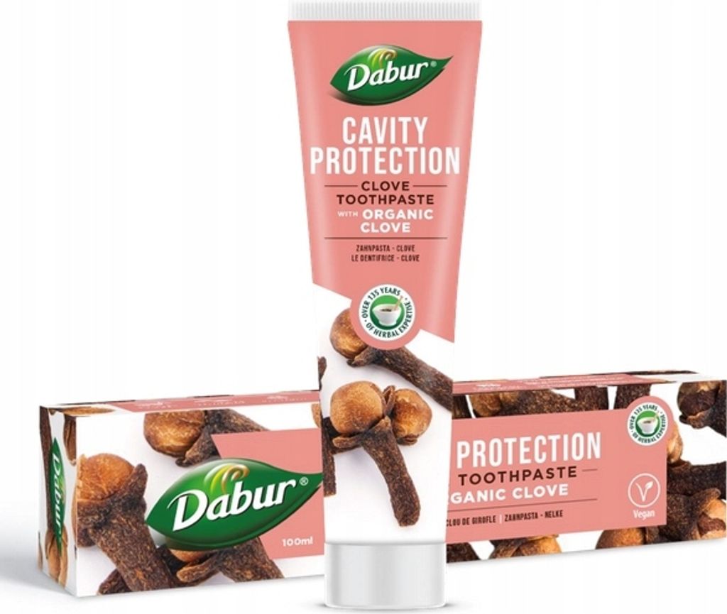 Dabur Anticorrosive Zahnpasta mit Nelke Fluoridfrei 100 ml Produktbild 