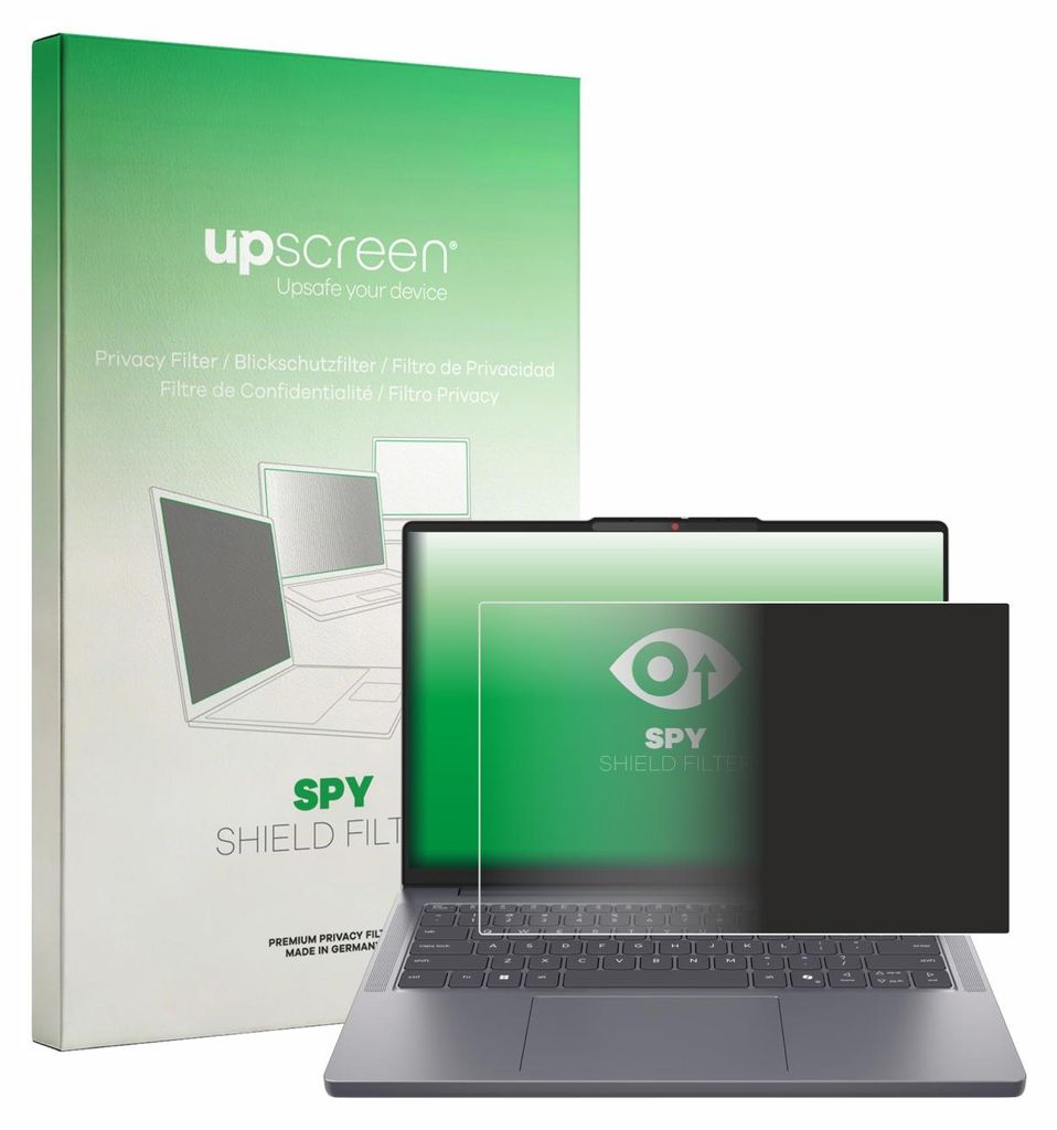 upscreen Blickschutzfilter für Lenovo IdeaPad Slim 3i Gen 11 14" Anti-Spy Privacy Filter Sichtschutz Blaulicht-Schutz