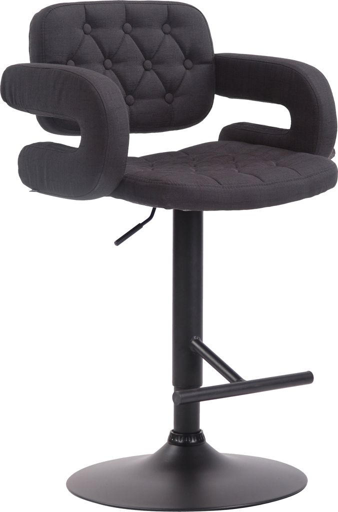 Barhocker HLO-CP15 STOFF schwarz schwarz