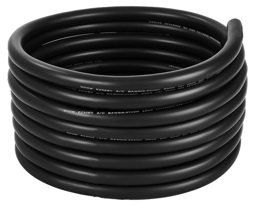 SucceBuy 15,24 m 6AWG tragbares Stromkabel (3 Leiter), robustes 600-V-Kabel, industrietaugliches Elektrokabel mit hochwertigem CPE-Gummimantel, Kup...