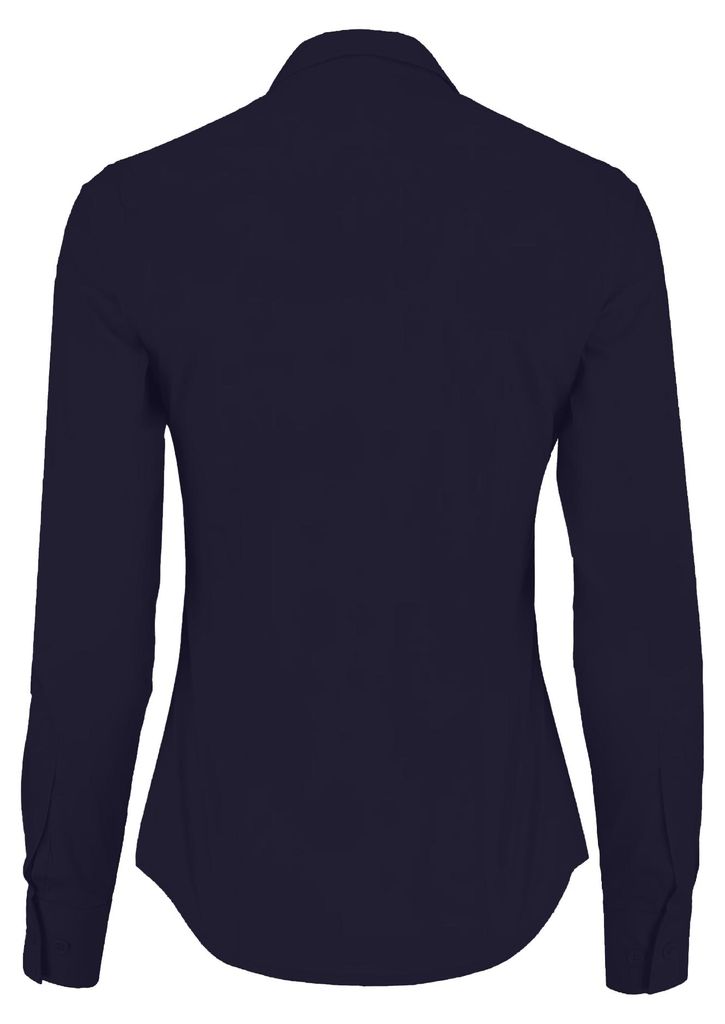 Kustom Kit Damen Poplelin-Bluse, langärmlig, tailliert PC3157 (42 DE) (Dunkles Marineblau)