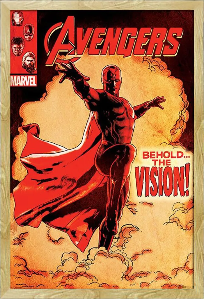 Marvel Poster Visione Age of Ultron Cornice Shinsuke Faggio Limitata