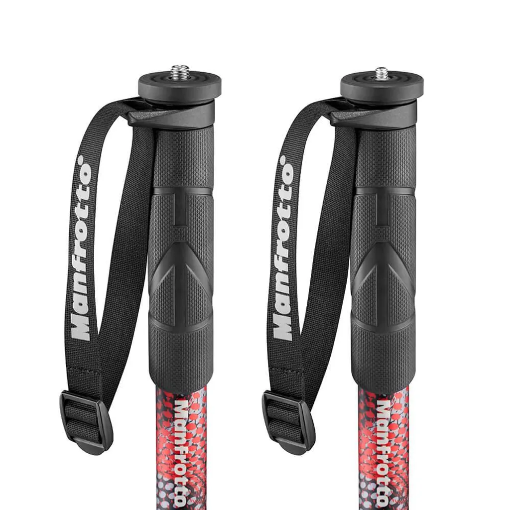Manfrotto Element MII MVMELMIIA4 : Monopode Vidéo Rouge avec Base
