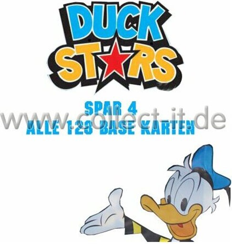 Disney Duck Stars - Spar 4 - Alle 128 Base Karten