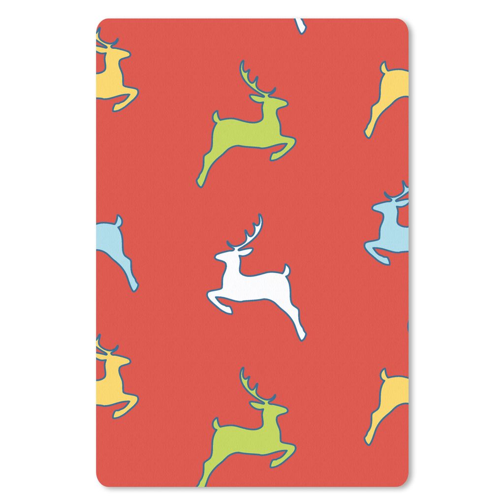 MuchoWow Mauspad Mousepad Muster - Rotwild - Rot 18x27 cm - Mousepads - Maus Mat - Pad - Mausunterlage
