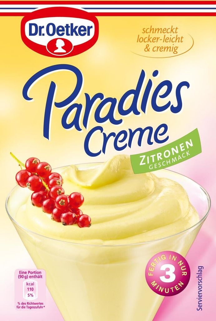 Dr. Oetker - Paradies Creme Zitrone - 72,5g Produktbild 