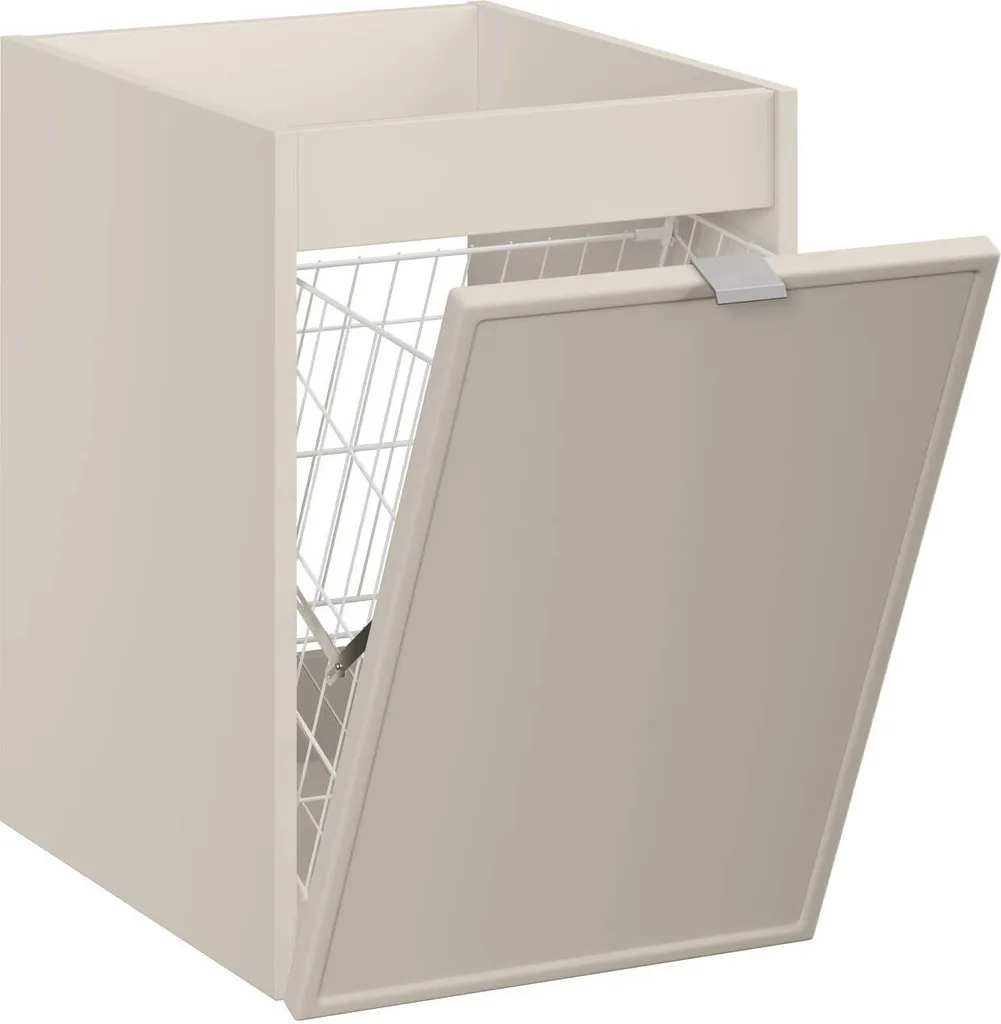 Solution gain de place : armoire sous plan 40 cm avec panier à linge mat