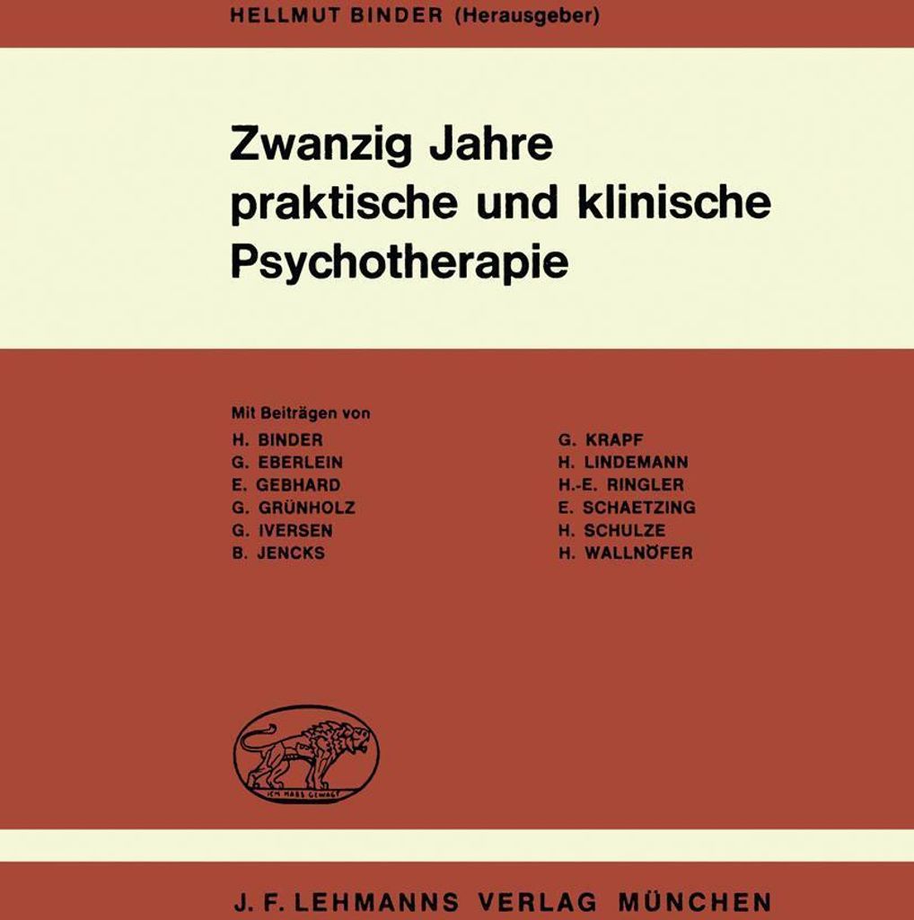 Zwanzig Jahre praktische und klinische Psychotherapie