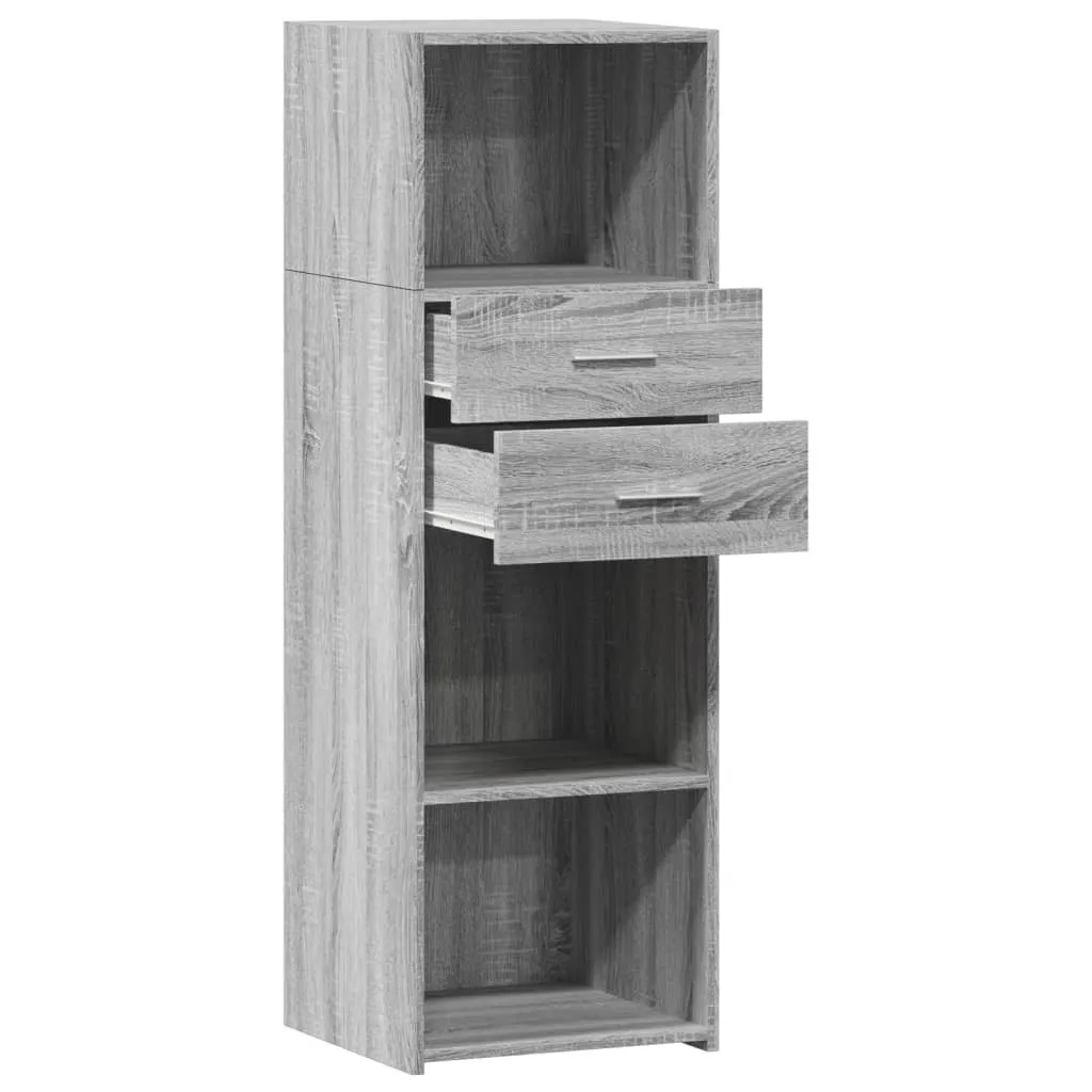 Credenza Grigio Sonoma 40x42,5x124 cm: Mobiletto Salvaspazio e Robusto - 8