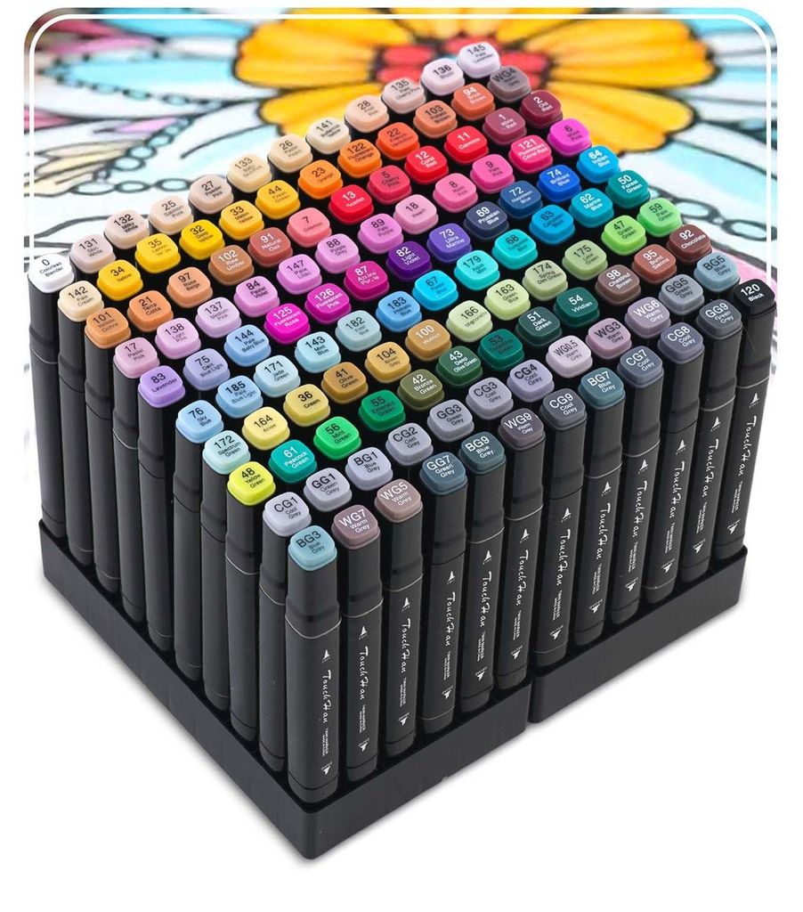Nukido NK-913 Alcoholmarkers met tas, 120 stuks Productafbeelding 