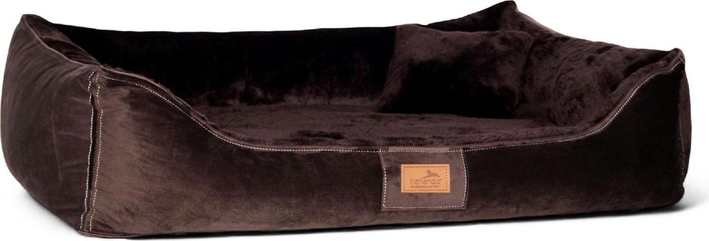 Ultraweiches orthopädisches Hundebett FLOYD High-Tech-Velours und Plüsch VISCO - Größe: 120x85cm | Farbe: 01 Braun