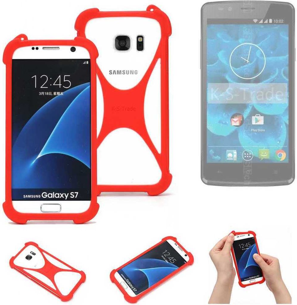K-S-Trade Handy-Hülle kompatibel mit Qilive Q4 5.0 Schutz-Hülle Bumper Silikon Schutz Hülle Cover Case Silikoncase Silikonbumper TPU Softcase
