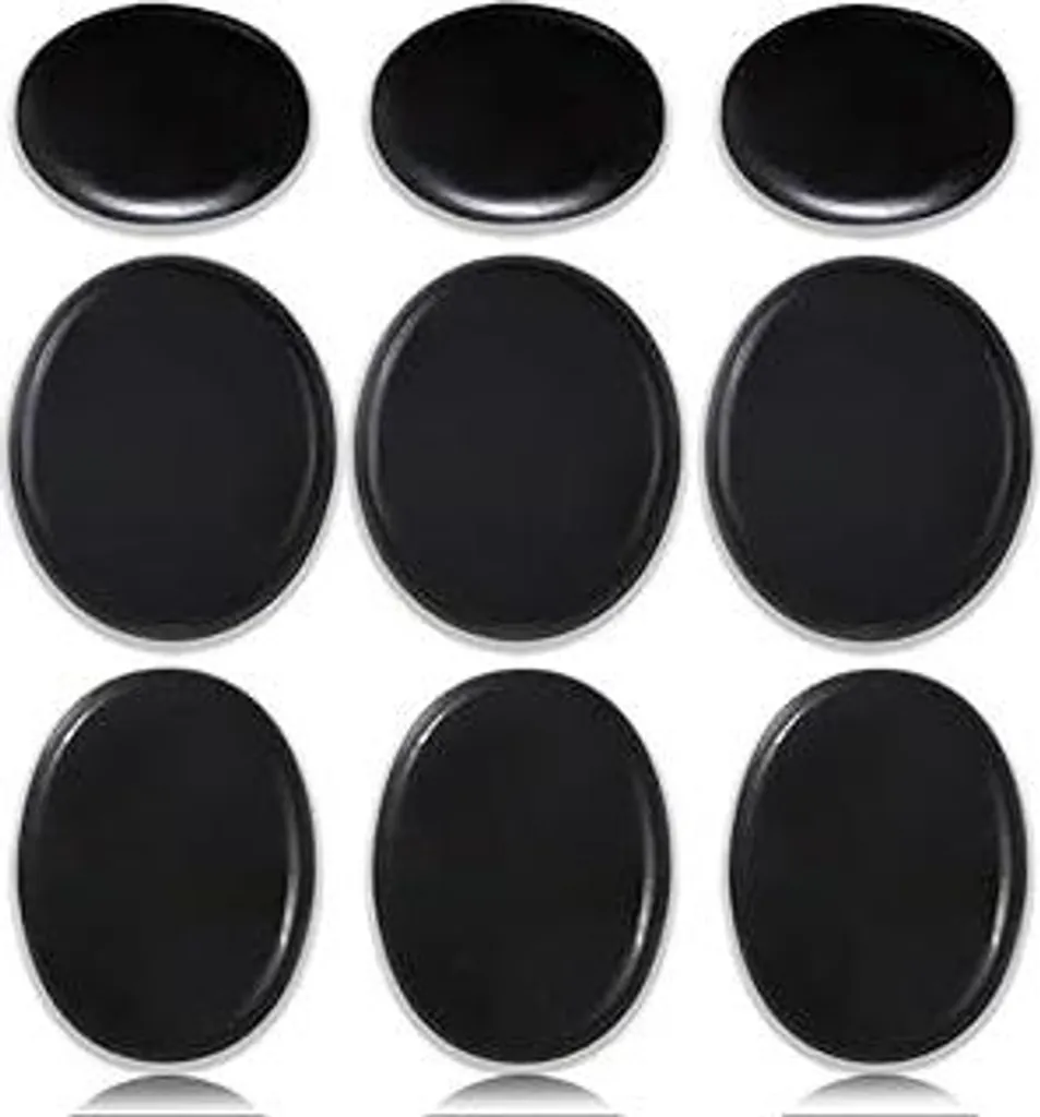 Kit Hot Stone EUDUQ: 9 Pietre Vulcaniche per Equilibrio e Chakra