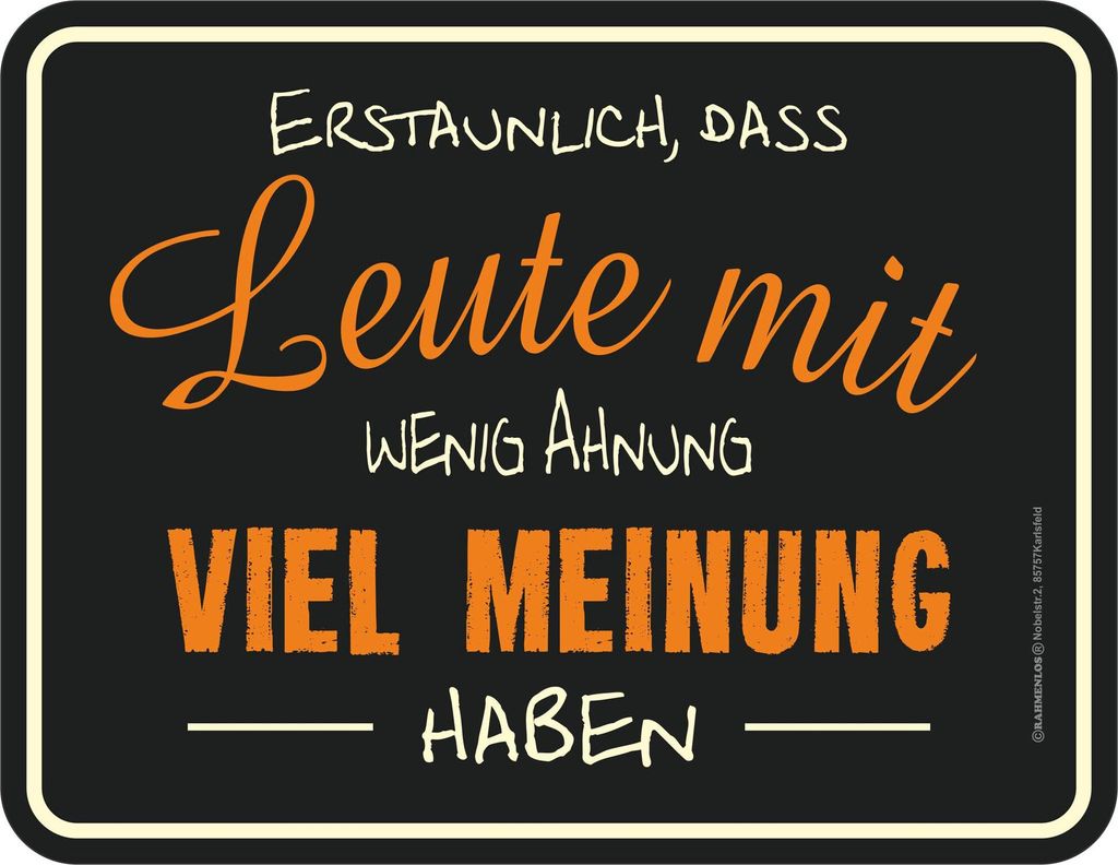 Wenig Ahnung - Magnete - Viel Meinung