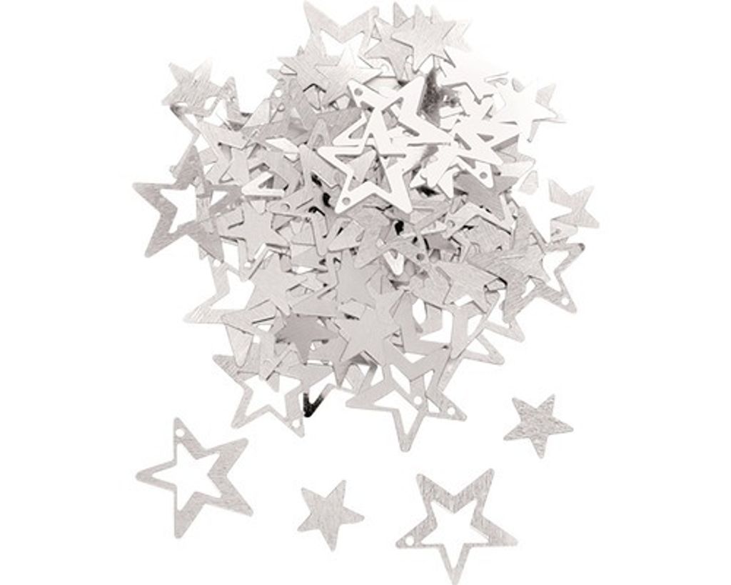 Pailletten Streuteile Sterne silberfarben 10 mm ca. 500 Stück