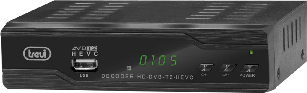 Trevi HE 3388 T HD DVBT / T2 / HEVC-Codec H.265-Ricevitore e lettore multimediale