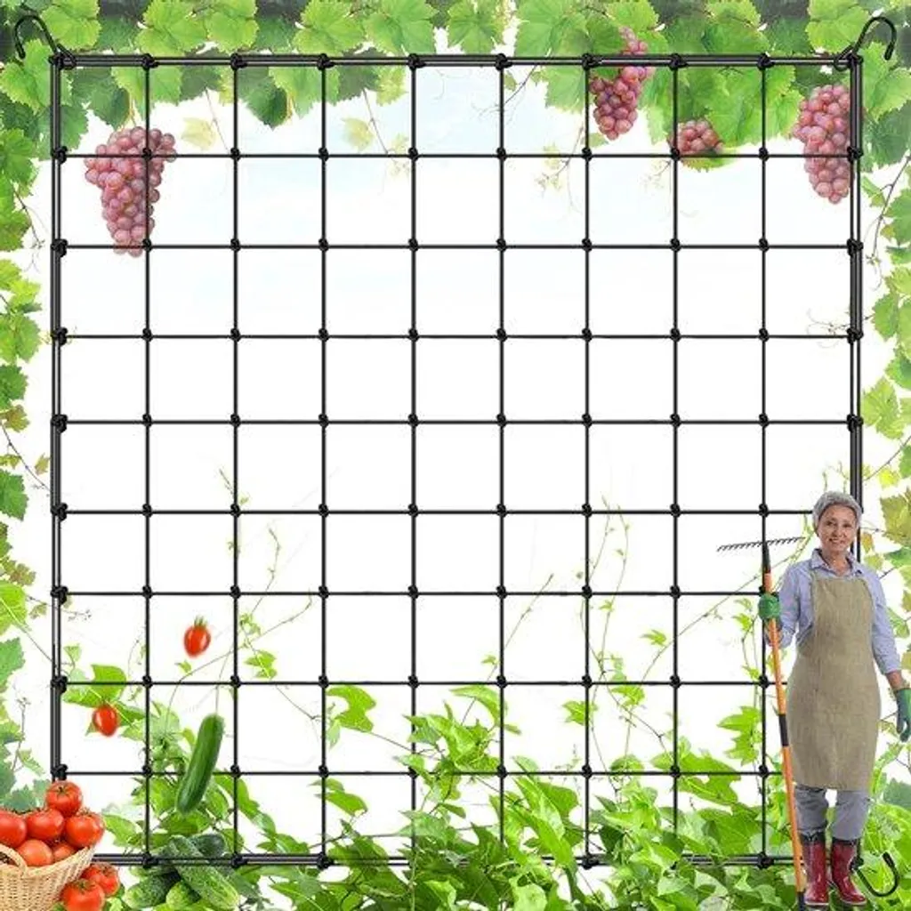 Filet élastique 90x90 cm vert pour tente de culture et soutien de fleurs