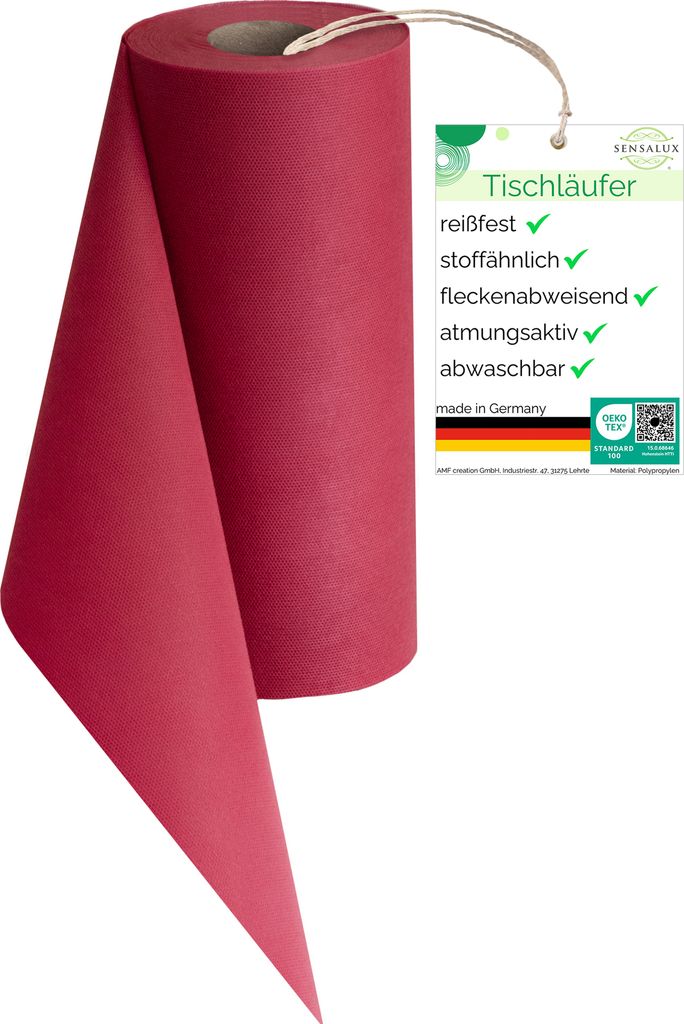 Sensalux Tischläufer 30cm x 25m beere