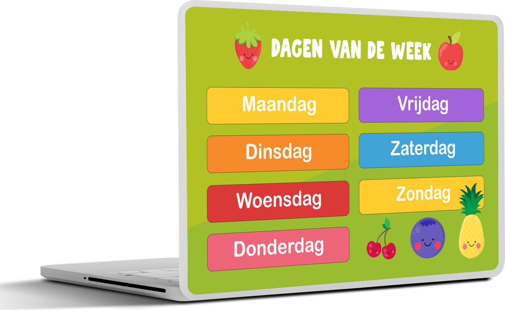 MuchoWow Laptop Aufkleber Sticker Cover Kindergarten - Bildung - Woche - Jungen - Mädchen - Kinder - Kinder 32.5x23.5 cm - Sticker für Laptop -...