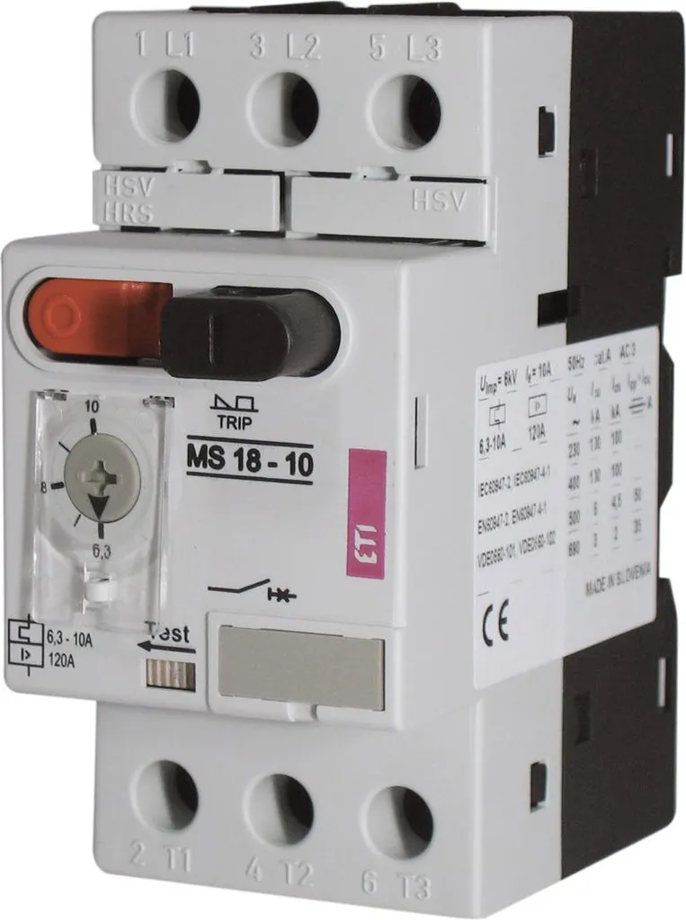 Disjoncteur moteur MS18-6,3 A idéal pour protéger vos machines de production
