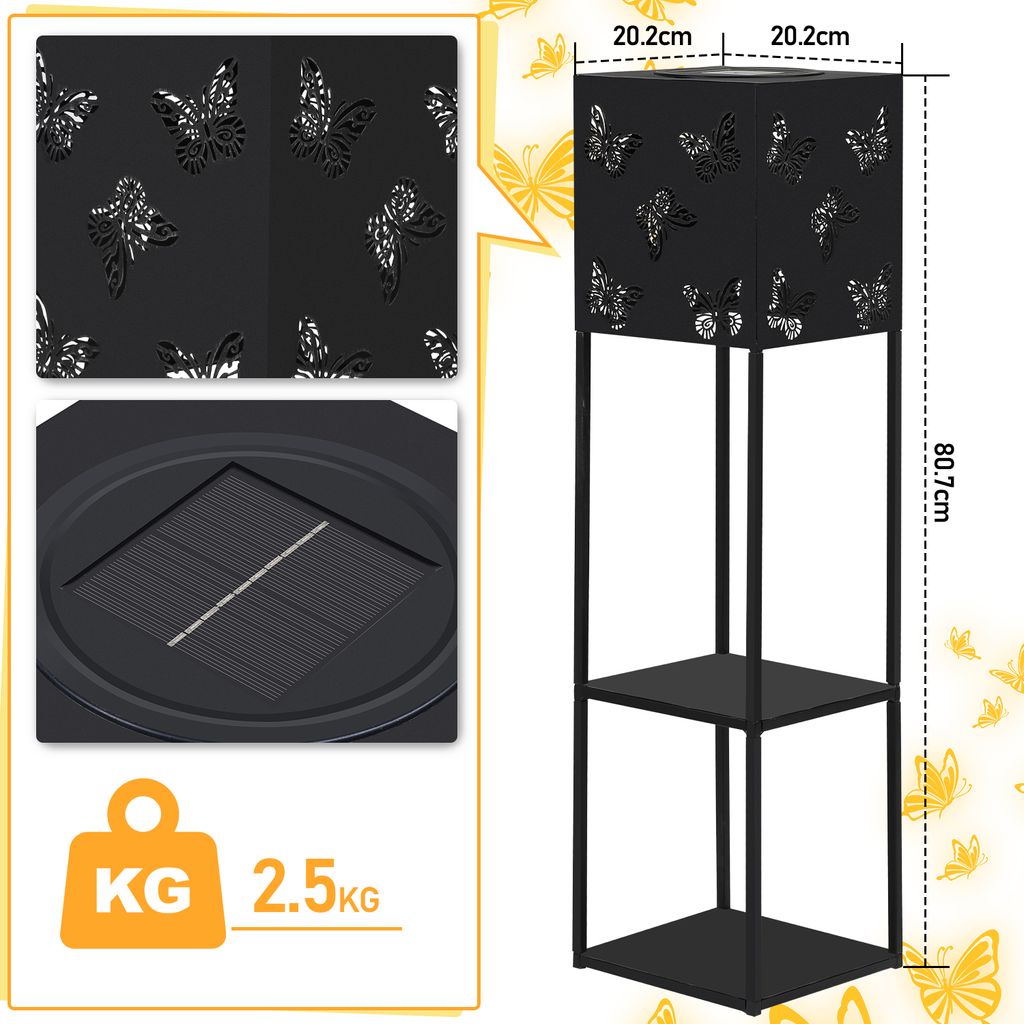 Solar-Leuchtturm Gartenlampe - Wetterfeste Dekoleuchte Mit Drehfunktion